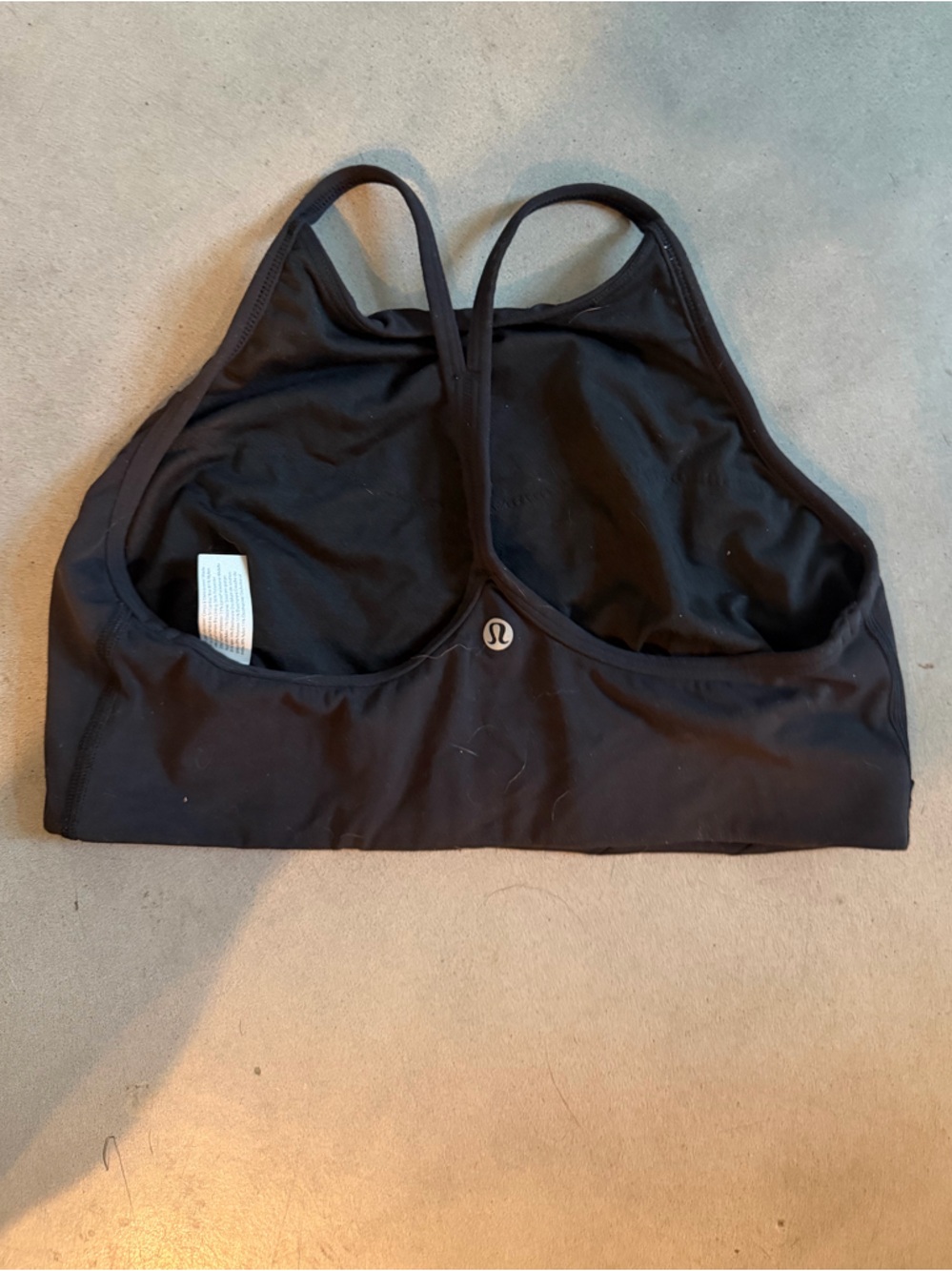Lululemon High Neck Racerback Sports Bra Black Size 10 - Low Impact Yoga - Picture 3 of 4